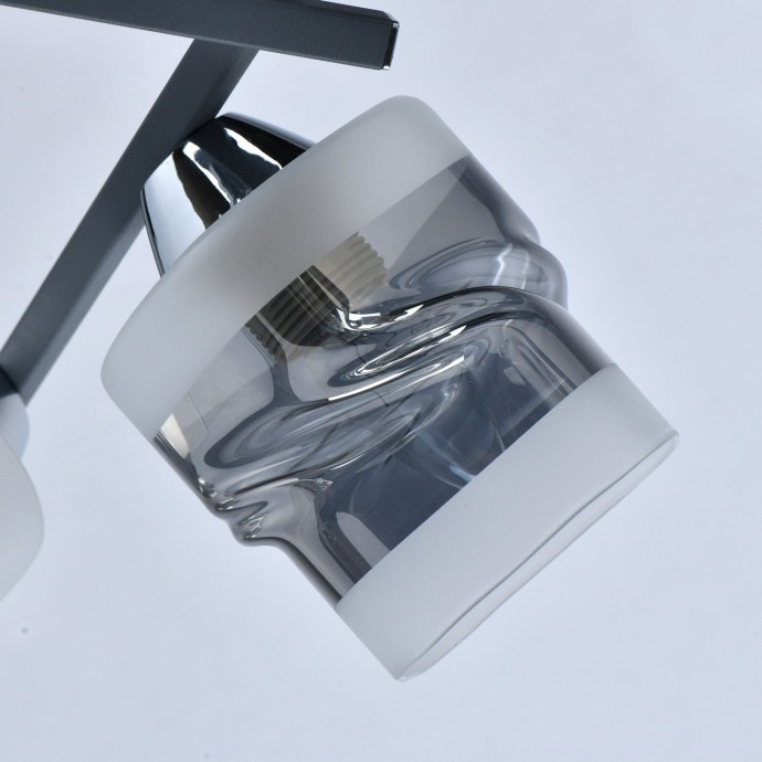 Потолочная люстра со светодиодными лампочками E27, комплект от Lustrof. №193074-674012, цвет серый - фото 4