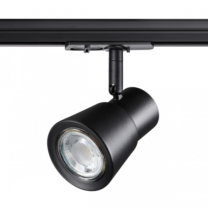 Однофазный светильник для шинопровода с лампочкой Novotech 370932+Lamps, цвет черный 370932+Lamps - фото 2