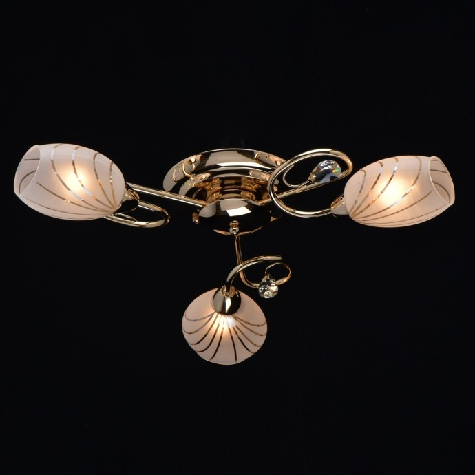 Потолочная люстра со светодиодными лампочками E14, комплект от Lustrof. №17825-667963, цвет золото - фото 2