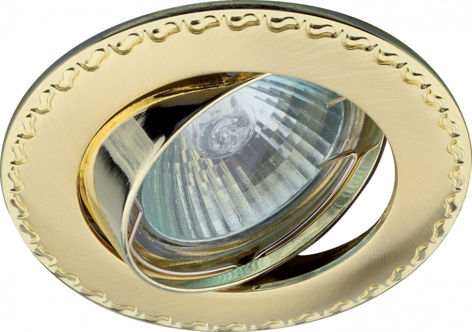 Точечный встраиваемый литой поворотный светильник Эра KL23 А SG/G C0043713, цвет золото - фото 1