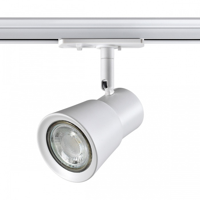 Однофазный светильник для шинопровода с лампочкой Novotech 370933+Lamps, цвет белый 370933+Lamps - фото 2