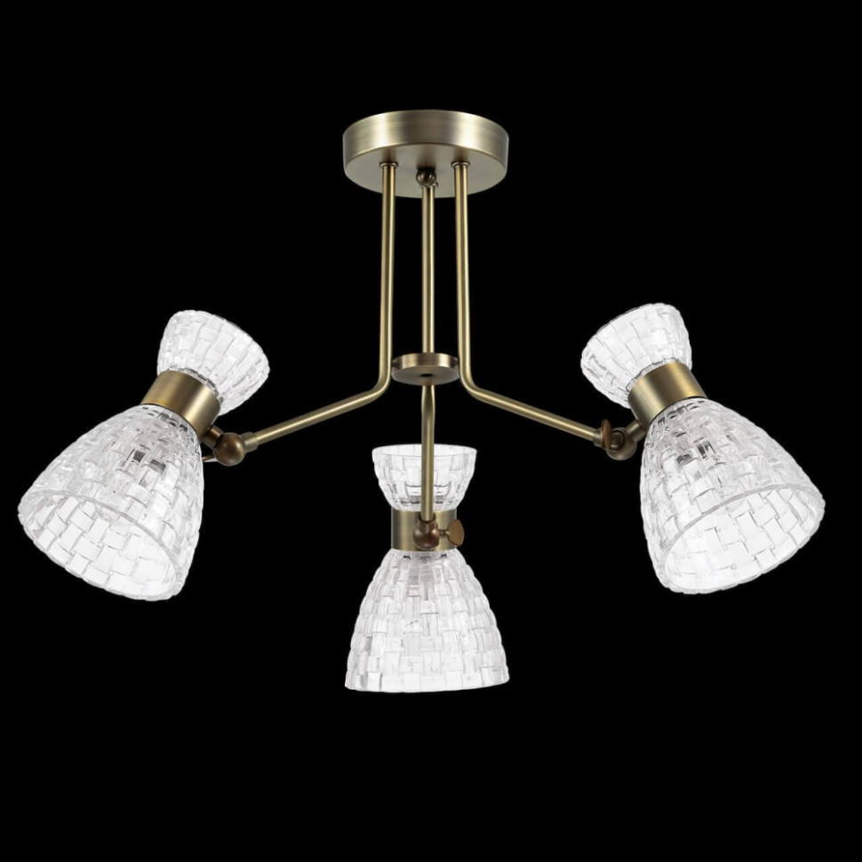 Люстра потолочная со светодиодными лампочками E14, комплект от Lustrof. №133415-626781, цвет бронза - фото 4