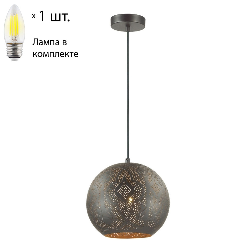 Подвесной светильник Favourite Turnover с лампочкой 1947-1P+Lamps E27 Свеча подвес favourite 1947 1p turnover