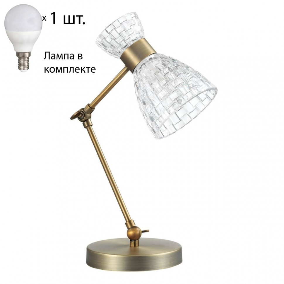 Настольная лампа с лампочкой Lumion Jackie 3704/1T+Lamps E14 P45 3704 1w спот lumion jackie