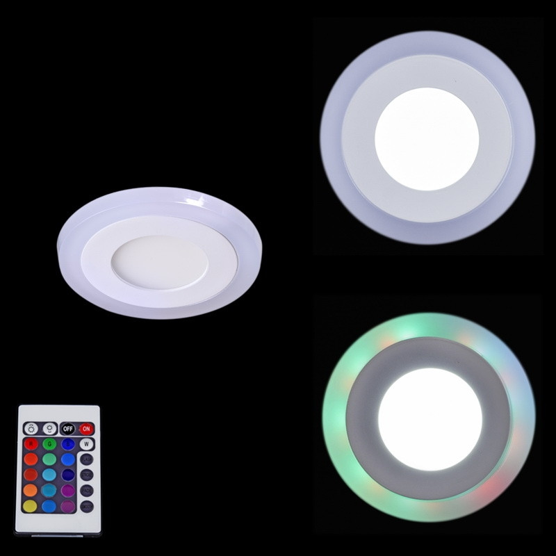Встраиваемая светодиодная панель с пультом ДУ Reluce 50503-9.0-001TM LED3+3W WH/DL+RGB (1383830), цвет белый