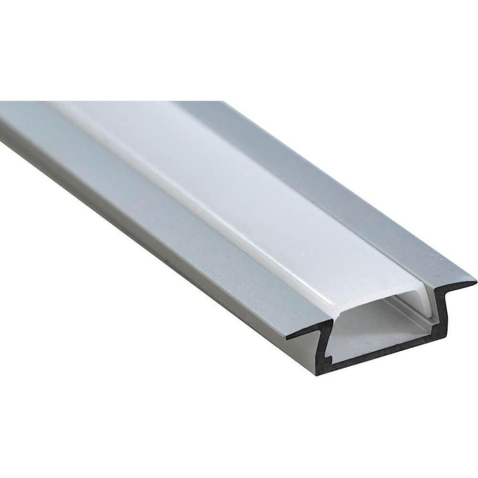 2м. Встраиваемый алюминиевый профиль для светодиодной ленты Feron CAB251 (10265), цвет серебро - фото 1