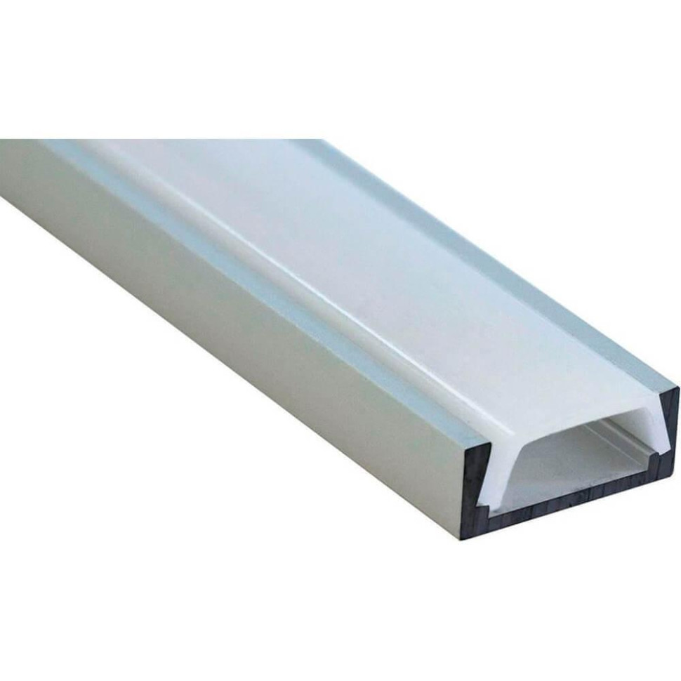 2м. Накладной алюминиевый профиль для светодиодной ленты Feron CAB262 (10267), цвет серебро - фото 1