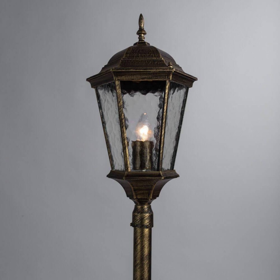 A1206PA-1BN Уличный фонарь Arte Lamp Genova, цвет чёрно-золотой - фото 2