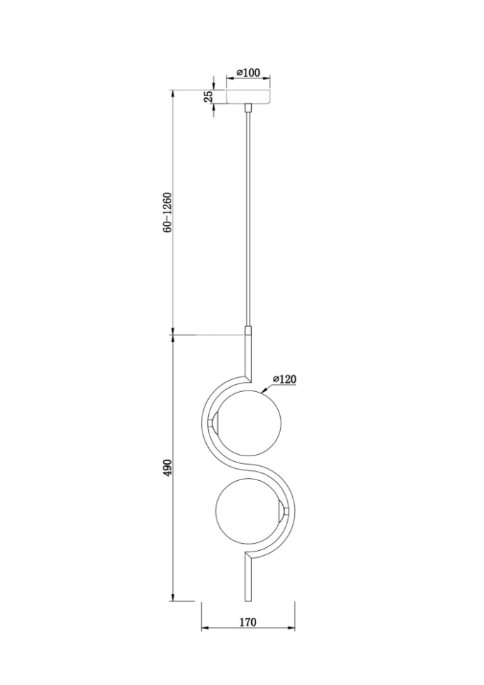 Подвесной светильник Freya Modern FR5124PL-02BS, цвет латунь - фото 3