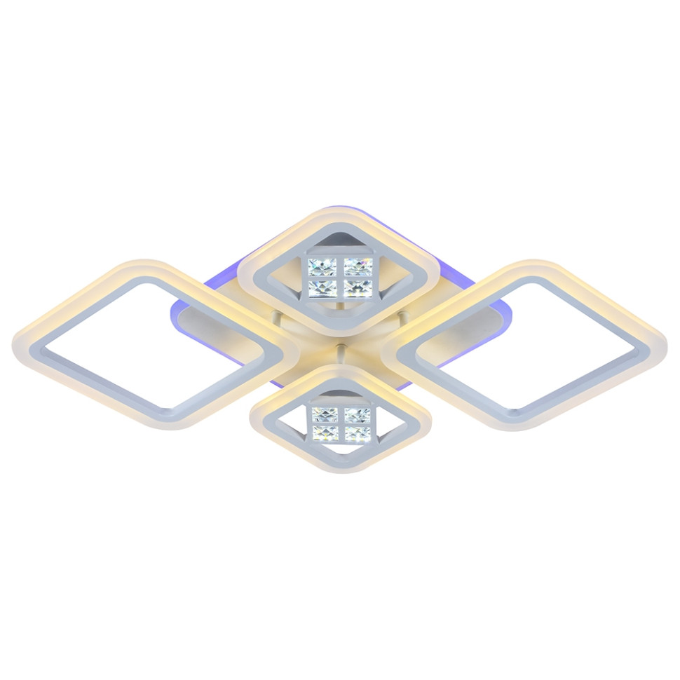 Светодиодная потолочная люстра с пультом ДУ и диммером Profit Light 18024/2+2 WHT потолочная светодиодная люстра imex plc 7009 490