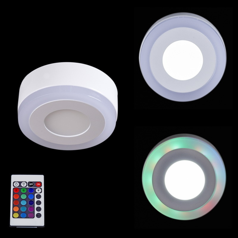 Встраиваемая светодиодная панель с пультом ДУ Reluce 60503-9.0-001TM LED3+3W WH/DL+RGB Reluce (1383832), цвет белый