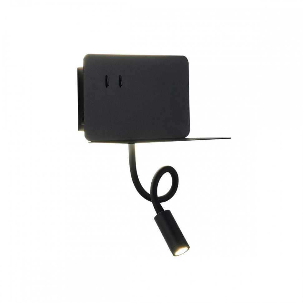 Настенный светодиодный светильник спот с полочкой,  USB порт  ST Luce Pinaggio SL1576.401.02 спот st luce st303 st303 202 01