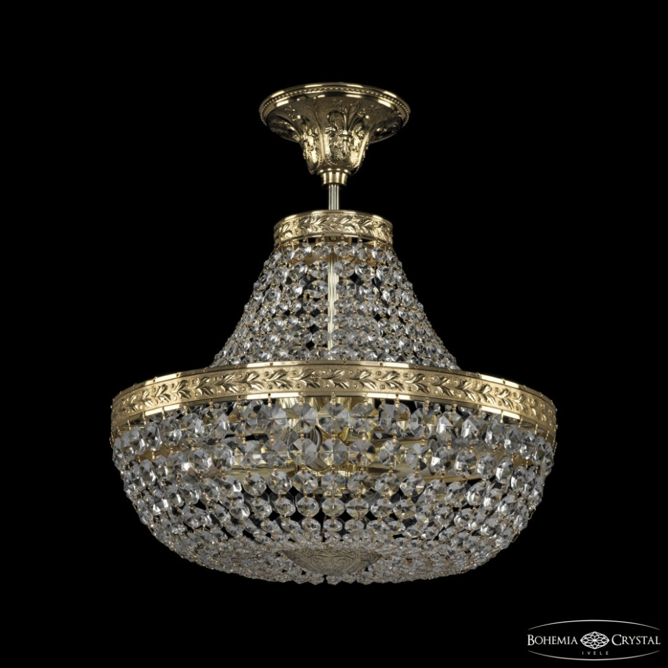 Люстра на штанге Bohemia Ivele Crystal 19111/H1/35IV G, цвет золото 19111/H1/35IV G - фото 1