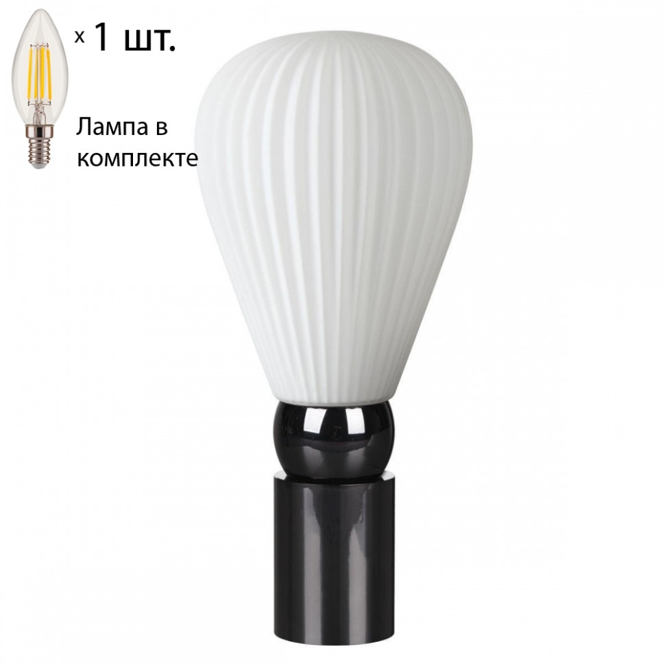Настольная лампа с лампочкой Odeon 5418/1T+Lamps настольная лампа odeon light fluent 4858 10tl