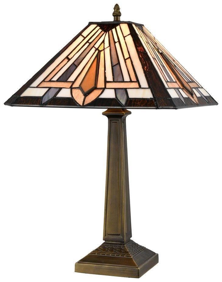Настольная лампа с лампочкой Velante Тиффани 846-804-01+Lamps E27 P45, цвет стекло 846-804-01 +Lamps E27 P45 - фото 2