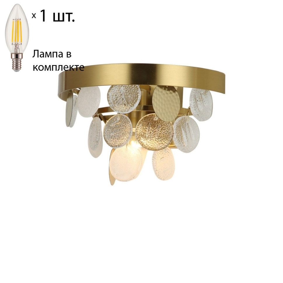 Настенный светильник с лампочкой Favourite Vesuvius 2905-1W+Lamps E14 Свеча бра favourite 2905 1w