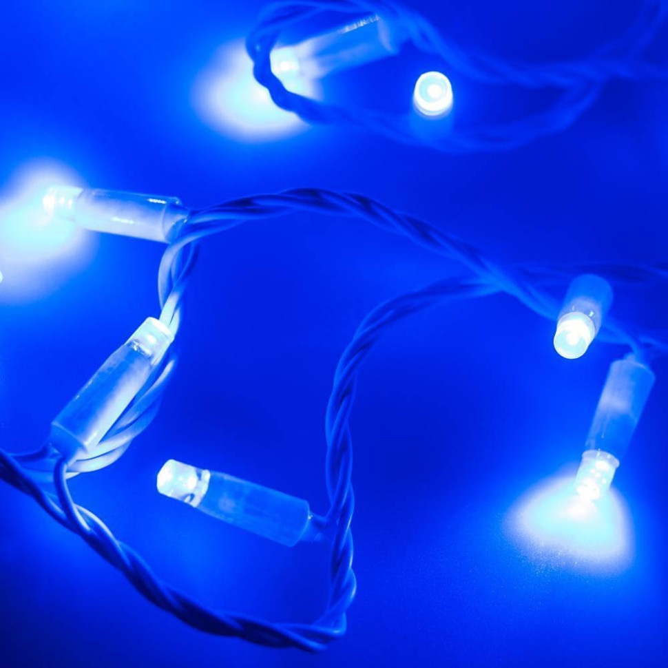 0м. Уличная гирлянда нить синий свет Ardecoled 230V ARD-String-Classic-10000-White-100Led-Flash Blue (25818), цвет белый