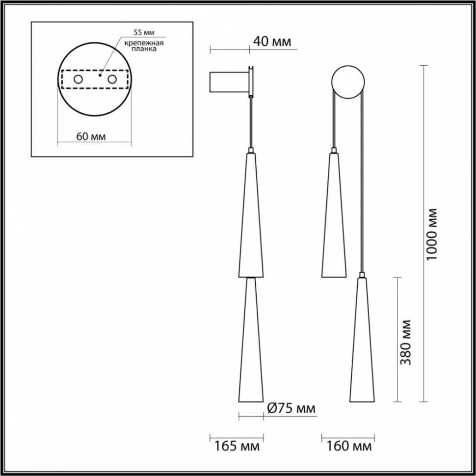 Настенный светильник Odeon Light Lump L-Vision 5044/24WL, цвет темный хром - фото 2