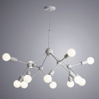 Подвесная люстра Arte Lamp Matrix с поддержкой Маруся A3064SP-12WH-М, цвет белый - фото 4