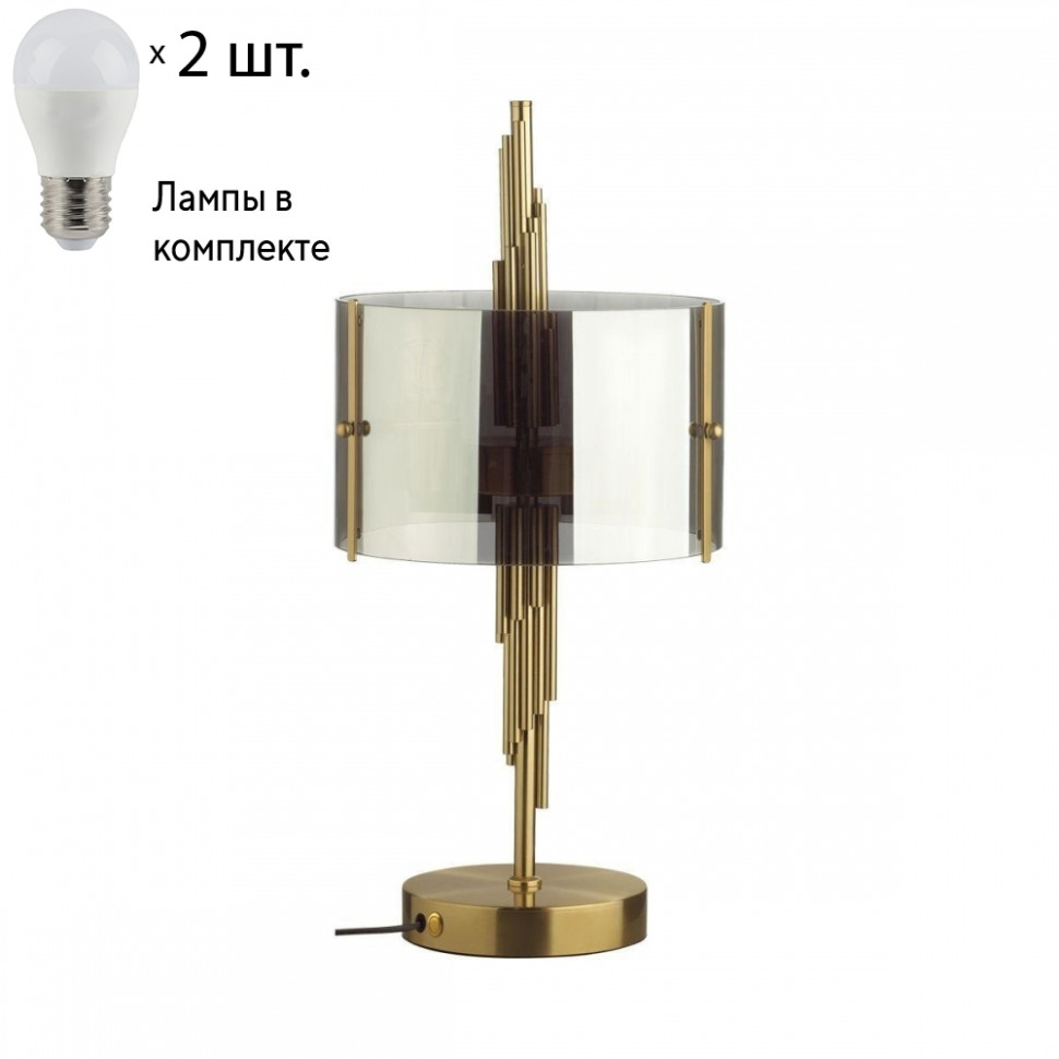 Настольная лампа Odeon Margaret с лампочками 4895/2T+Lamps E27 P45 настольная лампа odeon light fluent 4858 10tl