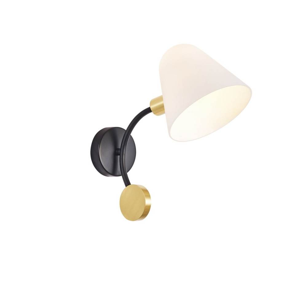 Светильник с лампочками настенный, комплект от Lustrof. №384974-617520, цвет матовый черный, золото - фото 1