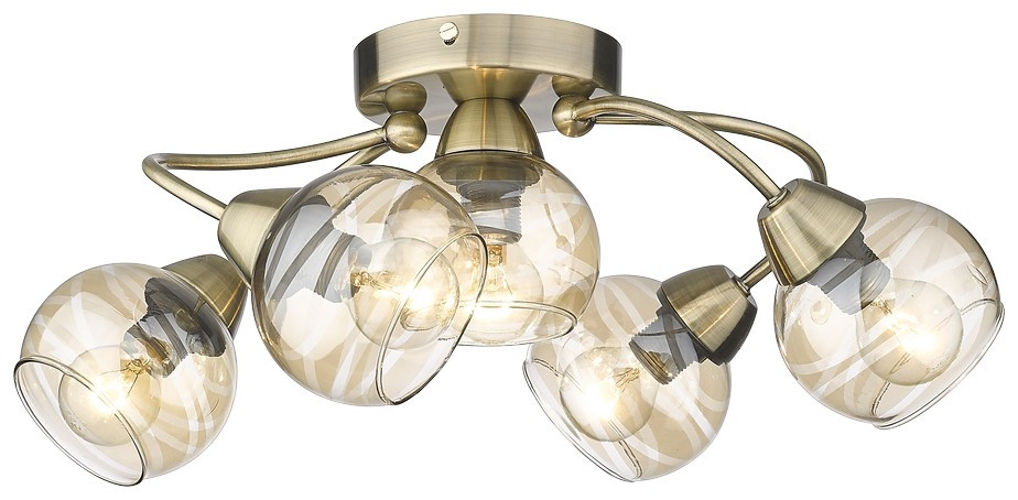 Потолочная люстра с лампочками Velante 216-507-05+Lamps, цвет бронза 216-507-05+Lamps - фото 2