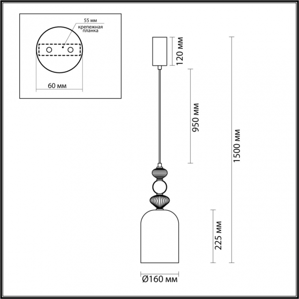 Подвесной светильник Odeon Light Palleta L-Vision 5045/12L, цвет античная бронза - фото 2