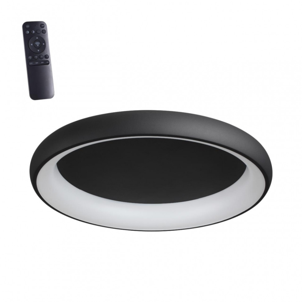 Накладной диммируемый светильник с пультом ДУ Novotech Fold 359025, цвет черный - фото 1
