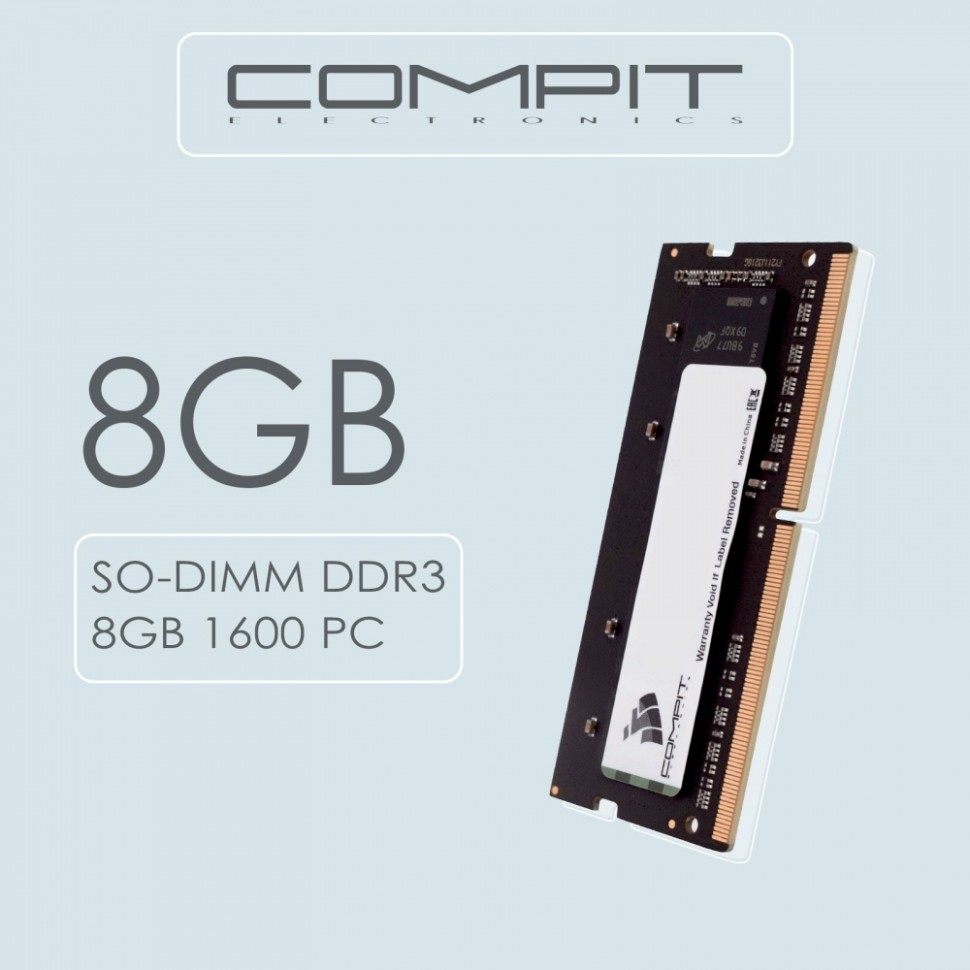 Модуль памяти Compit  DDR3 8GB SO-DIMM 1600MHz (CMPTDDR38GBSD160015) - фото 1