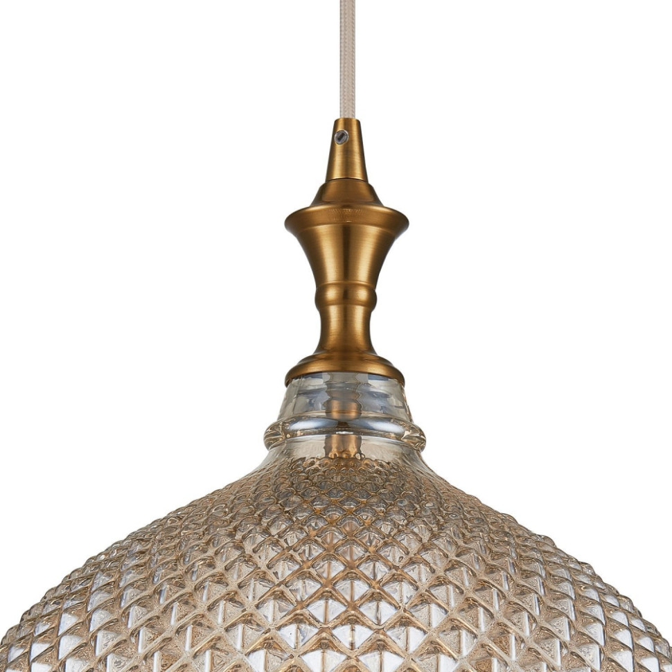 Подвесной светильник с лампочкой  Favourite Cupola 2180-1P+Lamps А60, цвет латунь 2180-1P+Lamps А60 - фото 4