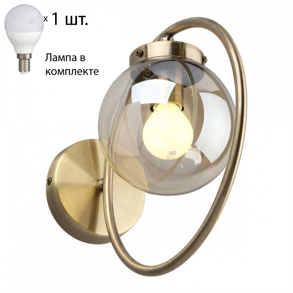 Бра с лампочкой Omnilux OML-94511-01+Lamps, цвет бронза OML-94511-01+Lamps - фото 1