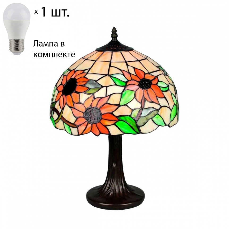 Настольная лампа с лампочкой Omnilux OML-80704-01+Lamps декоративная настольная лампа omnilux valois oml 82314 01