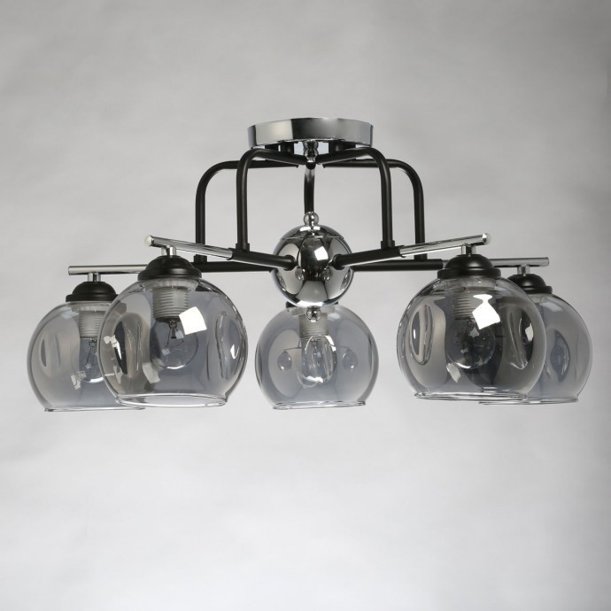 Потолочная люстра со светодиодными лампочками E27, комплект от Lustrof. №367691-674035, цвет хром - фото 3